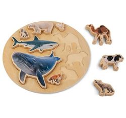 Encaje puzzle Animales los tamaños
