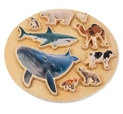 Encaje puzzle Animales los tamaños