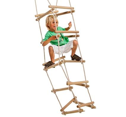 Escalera de cuerda trilateral
