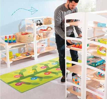 Mueble de almacenaje mix simple t2 - 3 repisas