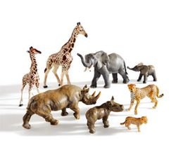 Figuritas de los animales de la savana