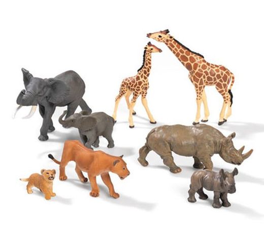 Figuritas de los animales de la savana