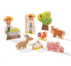 Figuritas de madera la granja