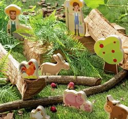Figuritas de madera la granja