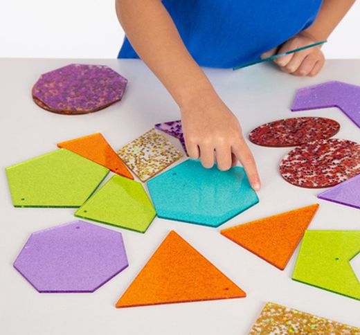 Formas de brillo purpurina colorines