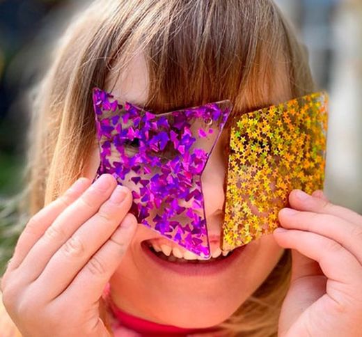 Formas de brillo purpurina colorines