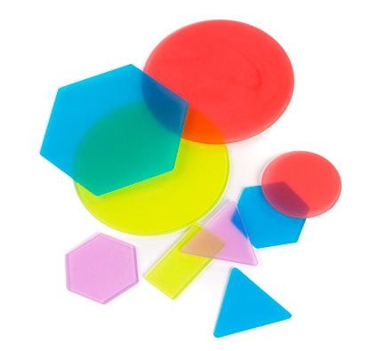 Formas geométricas traslucidas
