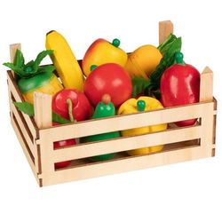 Frutas y verduras en caja