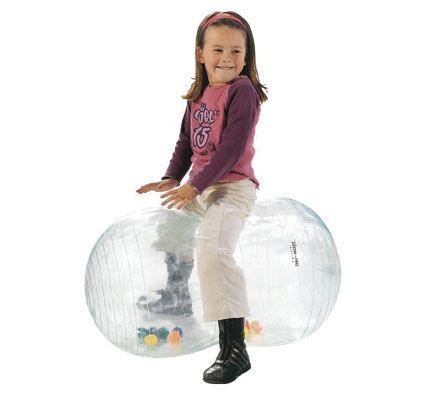 Globo roll transparente con bolas de colores