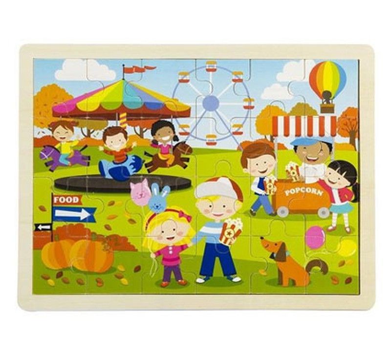 Gran set de 12 puzzles de 24 piezas con caja con estantes — La Tienda ...