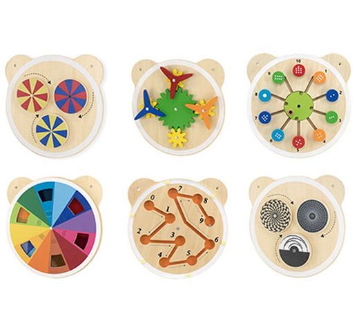 Conjunto de 6 paneles infantiles de pared con actividades