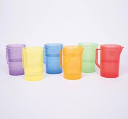 Jarras trasludidas apilables el arcoíris