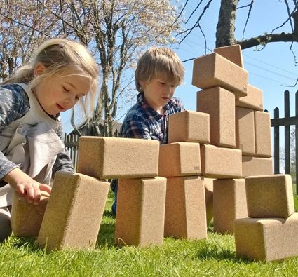 Juego de construcción de 14 bloques grandes de corcho de KORXX
