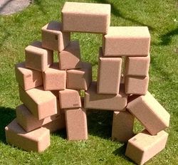 Juego de construcción de 14 bloques grandes de corcho de KORXX
