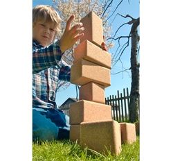 Juego de construcción de 14 bloques grandes de corcho de KORXX