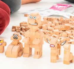 Juego de construcción de madera de 70 piezas  Fab Brix