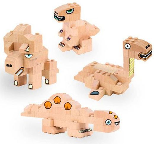 Juego de construcción de madera los dinosaurios Fab Brix