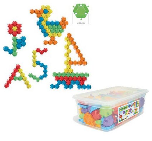 Juego de construcción de piezas hexagonales