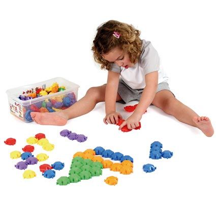 Juego de construcción de piezas hexagonales