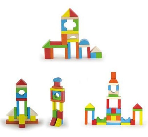 Juego de construcción madera los colores