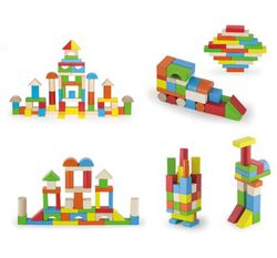 Juego de construcción madera los colores