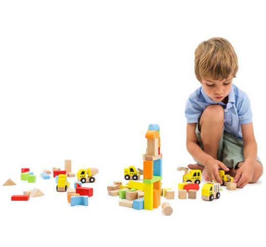 Juego de construcción madera los colores