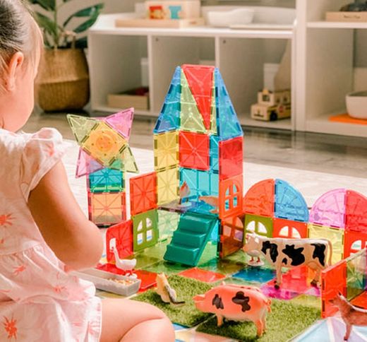 Juego de construcción magnética la ciudad