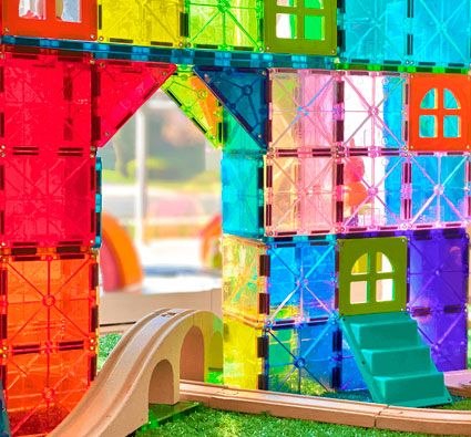 Juego de construcción magnética la ciudad