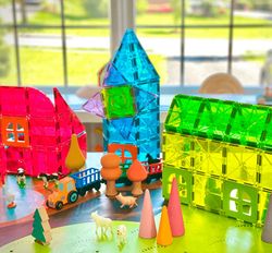 Juego de construcción magnética la ciudad