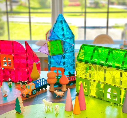 Juego de construcción magnética la ciudad