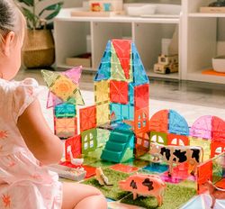 Juego de construcción magnética la ciudad