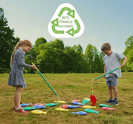 Juego de pesca infantil de exterior los peces