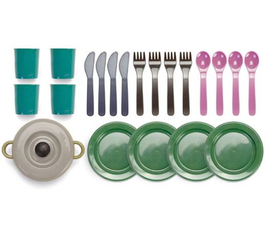 Juego de vajilla 4 comensales Eco serie Green Bean