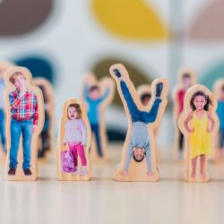 Juegos las emociones figuras niños de madera
