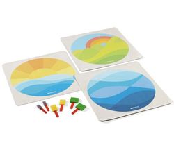 Kit de 3 tapices aquakid con 6 pinceles