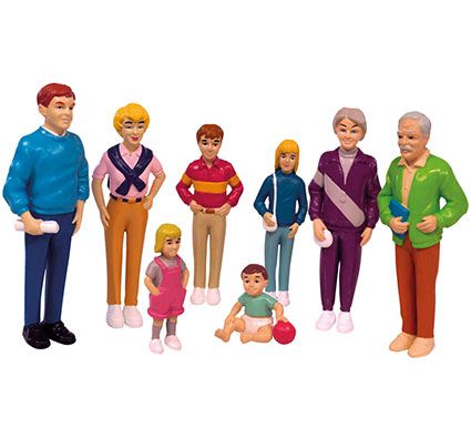 La familia europea de plastico