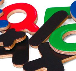 Letras magnéticas mayúsculas y minúsculas