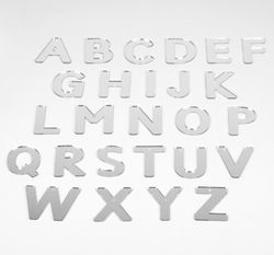 Letras mayúsculas espejo de doble cara