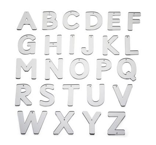 Letras mayúsculas espejo de doble cara