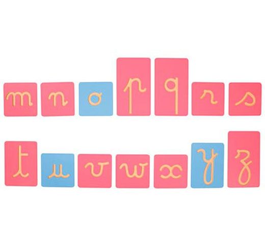 Letras pedagógicas montessori cursivas