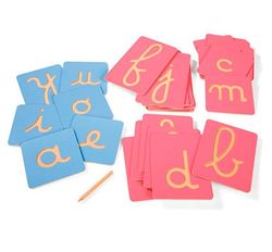 Letras pedagógicas montessori cursivas