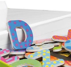 Letras y numeros magneticos decorados