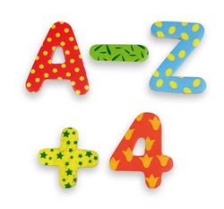 Letras y numeros magneticos decorados