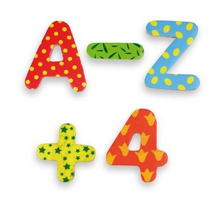 Letras y numeros magneticos decorados
