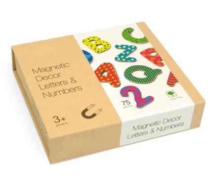 Letras y numeros magneticos decorados