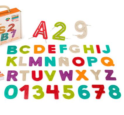 Letras y números para reseguir y coser ECO