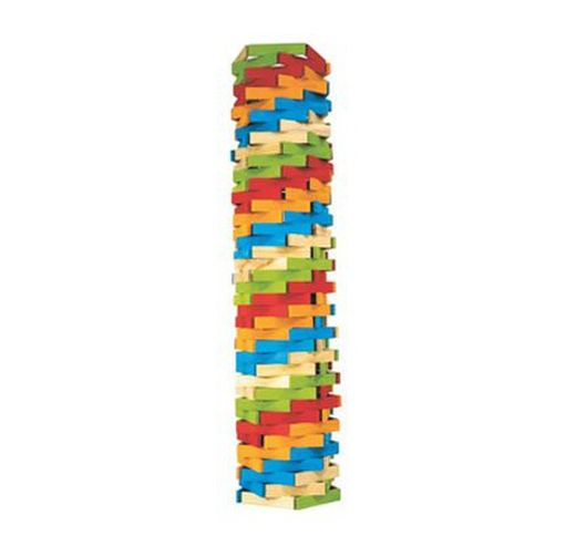 Listones de construccion de madera colores 300 unid.