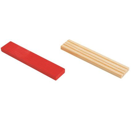 Listones de construccion de madera colores 300 unid.