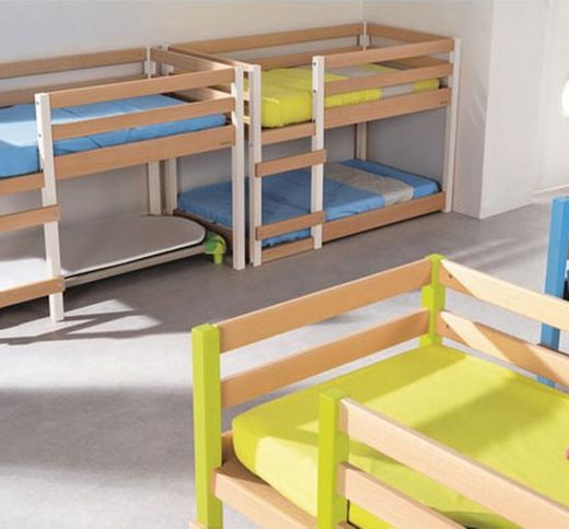 Litera alta de madera maciza