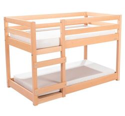 Litera alta de madera maciza con colchones  impermeables